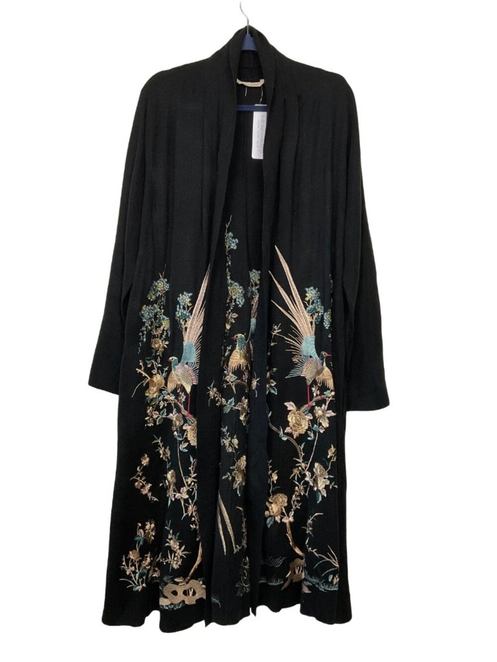 Soft Surroundings Ava Embroidered Knit Duster Cardigan NWT